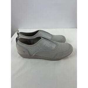 Vionic Magnolia Denver Slip On Sneakers Light Grey Canvas Snakeprint 10 Orthotic